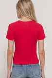Crew Neck Ribbed Tee