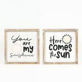 10X10X1.5 RVS WOOD FRAME SIGN (SUNSHINE/SUN) MULTI