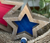 Navy Plank Framed Star