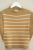 Striped Mock Neck Sweater Vest