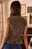 Washed Scallop Edge Vest