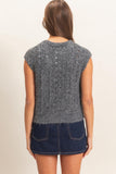 Open Knit Sweater Vest