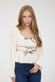 Ruffled Bow Top