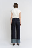 High Rise Cuffed Jeans