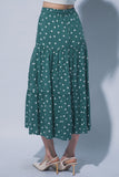 Polka Dot Tiered Maxi Skirt