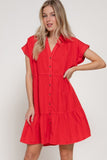 Short Sleevedolman Short Sleeve Ruffled Lyocell Mini Dress Fabric Contents Fabric: Tencel  Ruffle Ly