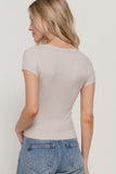 Crew Neck Ribbed Top
