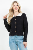 Chunky Speckled Knit Cardigan
