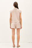 Linen Blend Striped Top