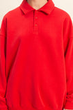 Oversized Fleece Polo