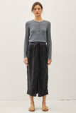 Tencel A-Line Midi Skirt
