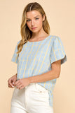 Short Sleeve Plaid Top