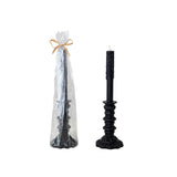 Unscented Taper Holder Shaped Candle, Black