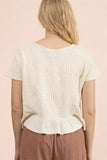 Short Sleeve Shirred Knit Top