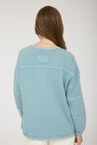 Exposed Seam Long Sleeve Knit Top