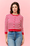 Crew Neck Cable Knit Cardigan