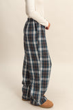Plaid Wide Leg Lounge Pants