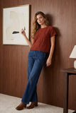 Drop Shoulder Cable Knit Sweater
