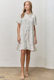 Floral Print Shirt Dress