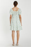 Floral Print Babydoll Mini Dress