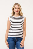 Simplicity Striped Sleeveless Vest