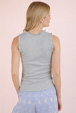 Ruffled Bow Trim Tank Top
