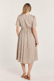 Delicate Floral Print Midi Dress