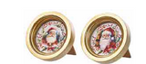 Wood Cc Round Santa Picture