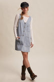 Striped Denim Mini Dress