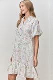 Floral Print Shirt Dress