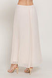 Pleated Long Chiffon Skirt