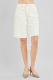 Slouchy Floral Embroidered Bermuda Shorts