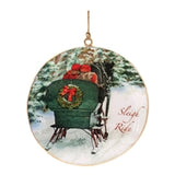 Sleigh Ride Disc Ornament