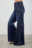 High Rise Jeans with Button Detail
