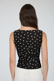 Polka Dot Mesh Knit Top