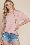 French Terry Short Sleeve Top