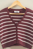 Cropped Button Front Cardigan