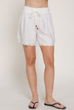 Eyelet Hem  Shorts