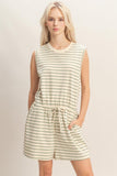 Striped Sleeveless Romper