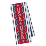 Usa Stripes Jacquard Dishtowel