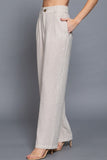 Striped Linen Effect Pants