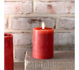 Red Led Pillar Candle