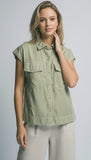 Collared Tencel Top