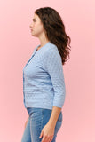 Pointelle Button Front Cardigan