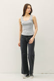 Ribbed Scoop Neck Tank