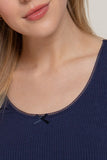 Ribbed Knit Short Sleeve Top