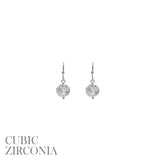 Cz Round Dangle Earring