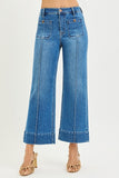 Front Seam Wide Leg Jeans