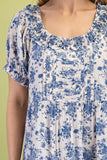 Vintage Floral Tiered Midi Dress