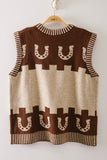 Western Horse Sweater Vest